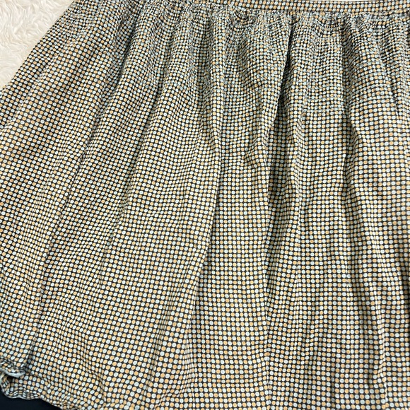club monaco polka dot black yellow and blue layered mini skirt - Picture 2 of 8